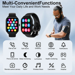LAXASFIT H9 Smartwatch Dial to Answer Calls Calorie Tracking Heart