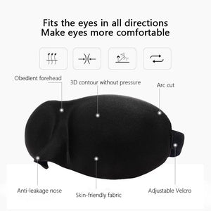 3D Sleeping Mask Eyepatch Block Out Light Eye Mask Soft Cover Rest