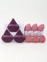 12-Piece All-Purpose Makeup Sponge Set, Made of 3 Loose Powder Puffs,