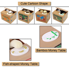 Plastic Electronic Deposit Saving Money Box Automated  Panda Cat Coin