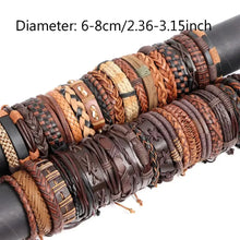 10PCS Random Style Men's Women's Webbing, Rope,Leather Bracelet
