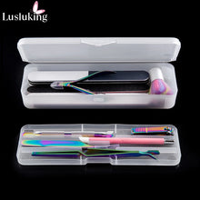 1Pc Rectangle Double-layer Nail Art Tool Empty Storage Box Tweezers