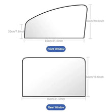 2Pcs Car Side Window Sun Shade Magnet Privacy Curtains UV Reflection