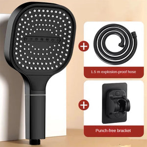 3 Modes Large Panel Shower Head 13cm High Pressure Spa Adjustable
