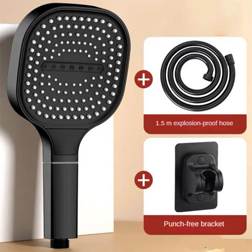 3 Modes Large Panel Shower Head 13cm High Pressure Spa Adjustable