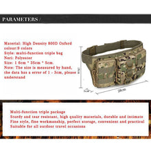 Belt Bag Waterproof Oxford Cloth Men's Waist Bag Hiking Camping Fishing Outdoor Sports Bag Mountaineering Pack