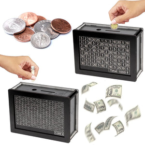 USD Black Reusable Piggy Bank With Money Goal Counter Piggy Bank DIY