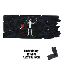 Pirate Flags Jolly Roger Black Beard Edward Teach Tactical Patch Hook & Loop Blackbeard Skull Heart Embroidered Badge Emblem