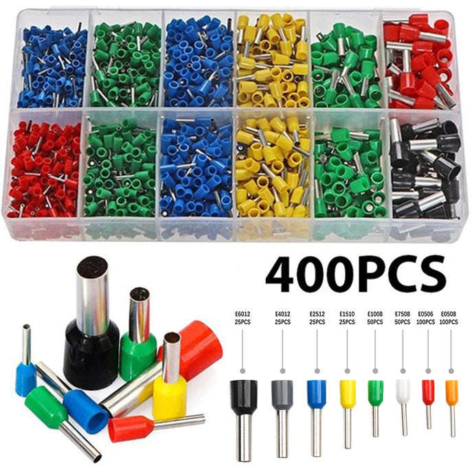 400 Pcs Durable Wire Connect Insulated Connector Crimp Terminator Cold