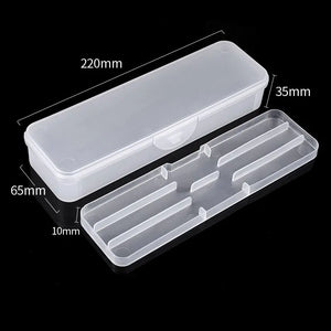 1Pc Rectangle Double-layer Nail Art Tool Empty Storage Box Tweezers