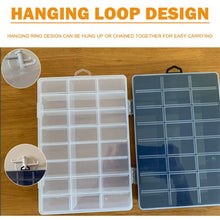 1Pack Plastic Storage Box 24 Grids Clear Plastic Organizer Box