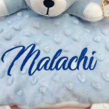 Personalized Baby Security Blanket Teether Plush Stuffed Toy Custom Blanket Comforter Bunny Elephant Soothe Appease Baby Gift
