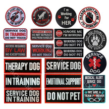 Pet Service Dog In Training SECURITY PATCH BADGES Therapy Dog PET DO NOT EMOTIONAL SUPPORT Patches for DOG PET Harness Vest