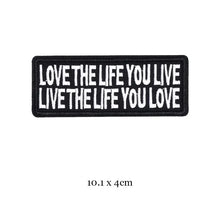 DIY Black White Words Letter Patches For Clothing Embroidered Badge Rock Hippie Iron On Clothes Sticker Badge Appliques Stripes