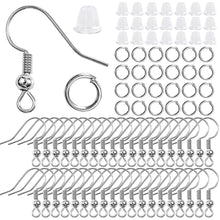 300Pcs Earrings Set Hypoallergenic Earring Hooks Jump Rings Clear