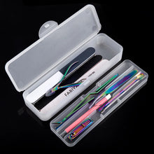 1Pc Rectangle Double-layer Nail Art Tool Empty Storage Box Tweezers