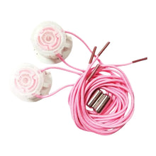 1pair Metal Wire Swivel Automatic Buckle Rope Sneaker ShoeLaces for