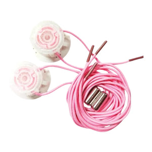 1pair Metal Wire Swivel Automatic Buckle Rope Sneaker ShoeLaces for