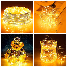 5M/10M/20M USB LED String Lights Copper Silver Wire Garland Light