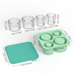 Silicone Ice Cube Tray for ST Ice Maker for Making 3 Hollow Cylinder