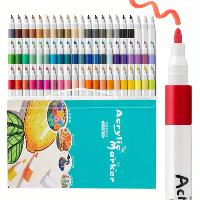 60/80 Colors Acrylic Paint Pens for Rock Painting Water Based Paint