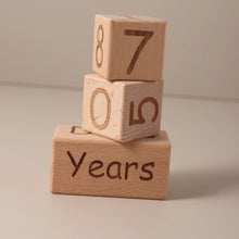 3pcs block set growth month milestone photo props wooden baby year day with hello world bag birth announcement sign journey