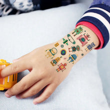 30pcs Temporary Tattoos for Children Unicorn Mermaid Car Fruit Cartoon