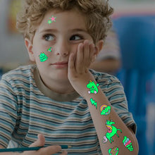 5pcs Green Luminous Glow Cute Unicorn Waterproof Temporary Tattoo