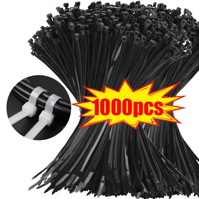 10-1000 pcs plastic clamping collar rilsan Cable ties clamp greenhouse