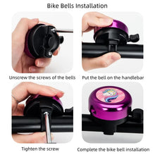 1PC Kids Cartoon Unicorn Bike Bell Loud Warning Alarm Clear Sound Kid