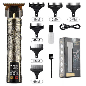 T9 LCD Electric Hairdresser Oil Shaving Head Electric Pusher Carving