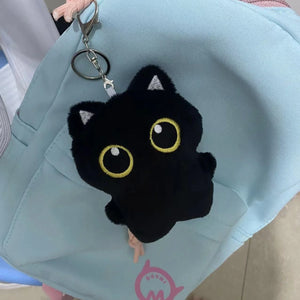 10cm Cute Black Cat plush toy Doll Small Pendant Cuddly Pillow Cushion