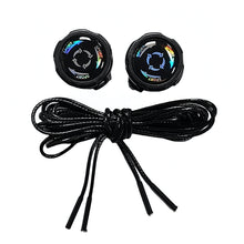 1pair Metal Wire Swivel Automatic Buckle Rope Sneaker ShoeLaces for