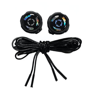 1pair Metal Wire Swivel Automatic Buckle Rope Sneaker ShoeLaces for
