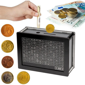 USD Black Reusable Piggy Bank With Money Goal Counter Piggy Bank DIY