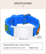 Customzied Personalized ID Bracelet for Little Girls Boys, Silicone Bracelet Adjustable, Engrave Quotes Inspirational Gift