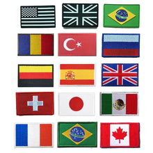 PVC/Embroider Flag Patches UK Spain France Germany US Russia Tactical Hook Badge Rubber Shoulder Emblem Applique