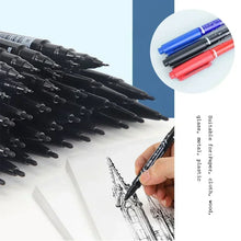 5/10 Pcs Twin Tip Permanent Marker Black/Blue/Red Oil Marker Pen Fine