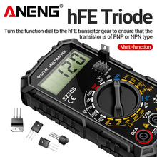 ANENG SZ308 Square Wave Digital Tester 1999 Counts HFE Triode Buzzer