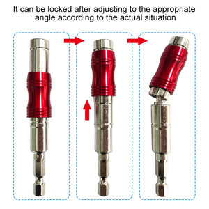 1PC Red Curved Hexagonal Handle Directional Extension Rod Magnetic