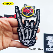 Punk Rock BAND Roll Patches Iron On Patch Sewing On Embroidered Applique Clothes Garment Apparel Accessories clothing DIY