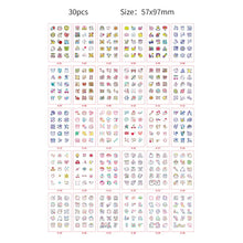 30pcs Temporary Tattoos for Children Unicorn Mermaid Car Fruit Cartoon