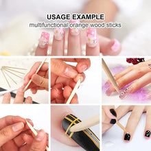 100/50pcs Nail Art Pusher Orange Wood Sticks Cuticle Pusher Remover
