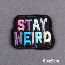 Warning Letters Embroidery Patches For Jeans Good Vibes Iron On patch Thermoadhesive Patches For Clothes Applique Stickes Logo