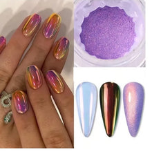 1 box Moonlight Mirror Nail Powder Silver Fine Glitter Metallic Effect