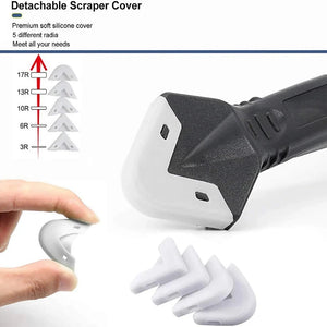 5 in 1 Metal Head Shovel Glue Tool Kit: Silicone Spatula, Caulk