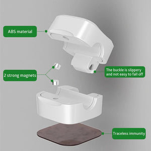 3/6PCS Magnetic Cable Clips Cable Smooth Adjustable Cord Holder Under