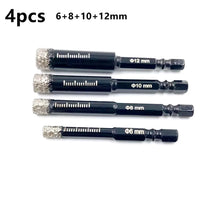 5-16mm Hexagonal Shank Brazed Dry Ceramic Tile Drill Bit Marble