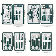 7/10/12/18 pcs Spring Green New Stainless Steel Nail Clippers Set