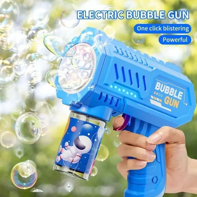 10 Holes Kids Bubble Gun Toys Rocket Soap Bubbles Machine Gun Shape